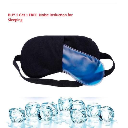 Buy 1 Get 1 Free Noise Reduction for Sleeping Cooling Gel Relaxing Eye Mask for Dark Circles, Dry Eyes, Cooling Eyes, Pain Relief, Redness, Eye Patches, Sleeping Cool Pad Suitable for All Family Members| Sleeping Eye Cover