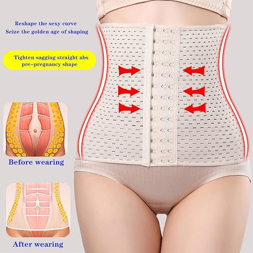 Hollow Mesh Postpartum Abdominal Belt Breathable Corset Breasted Ladies Body Sculpting Girdle Body Shaper