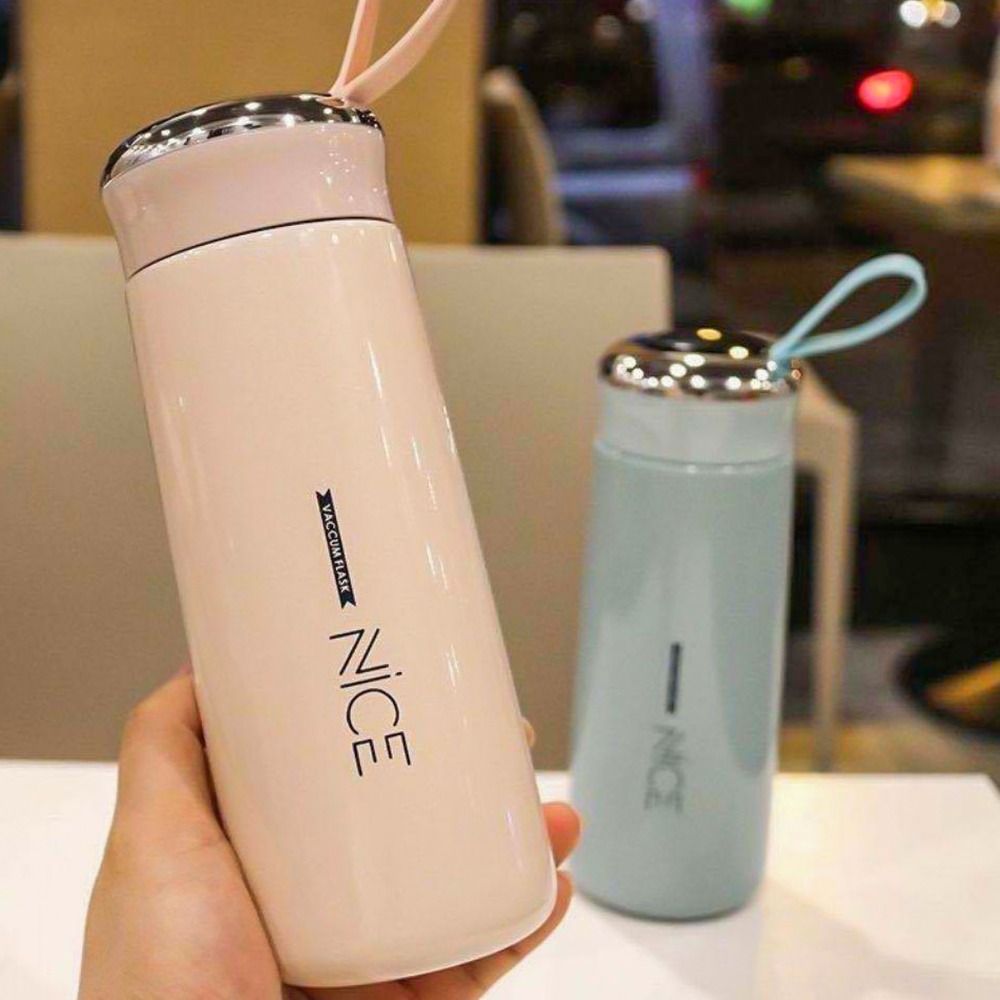 Portable Glass Cup 400ml Thermos Cup Leak-proof Fashion Water Cup Drinkware Thermos Kettle