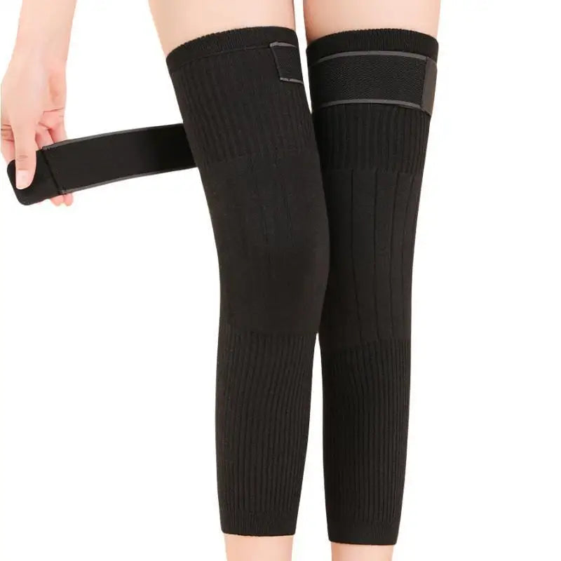 1 Pair Thermal Knee Sleeve Non-Slip Knee knee warmer with belt