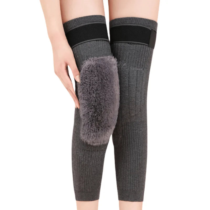 1 Pair Thermal Knee Sleeve Non-Slip Knee knee warmer with belt