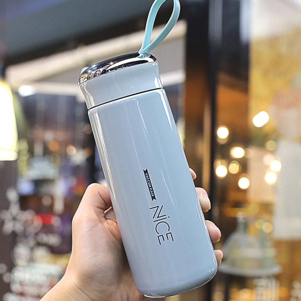 Portable Glass Cup 400ml Thermos Cup Leak-proof Fashion Water Cup Drinkware Thermos Kettle