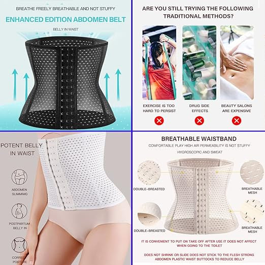 Hollow Mesh Postpartum Abdominal Belt Breathable Corset Breasted Ladies Body Sculpting Girdle Body Shaper