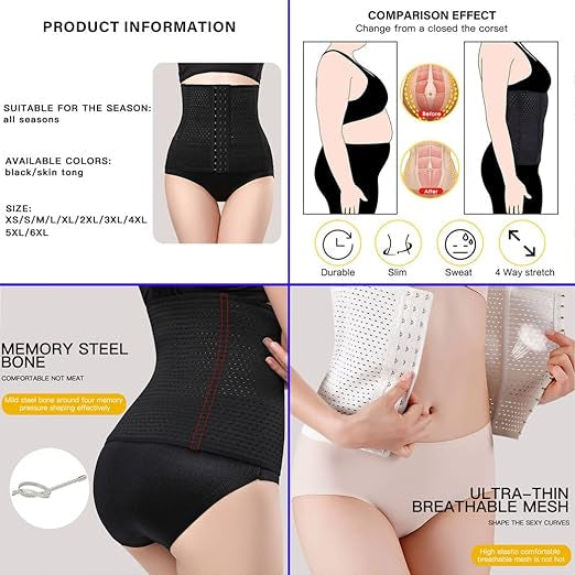 Hollow Mesh Postpartum Abdominal Belt Breathable Corset Breasted Ladies Body Sculpting Girdle Body Shaper