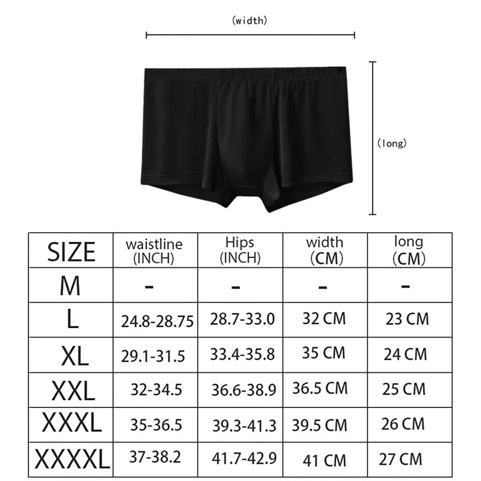 4 Pc Ice Underwear Mens Seamless Ice Underwear Quick-drying And Breathable Boxer Briefs