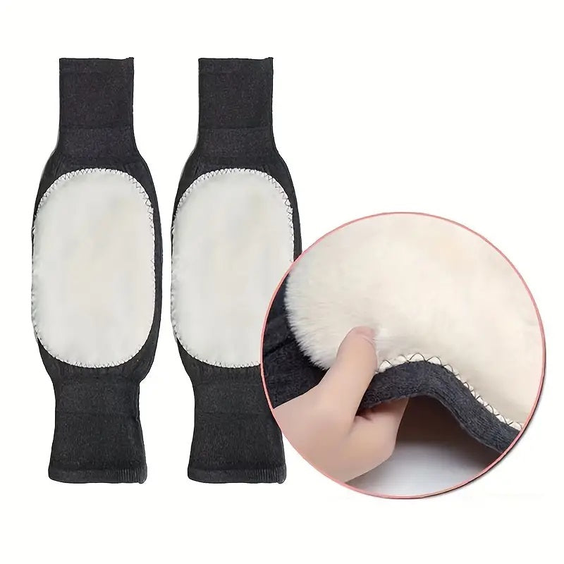 1Pair Unisex Cashmere Winter Knee Brace Thermal Leg Knee Warmer Sleeve Support Protector