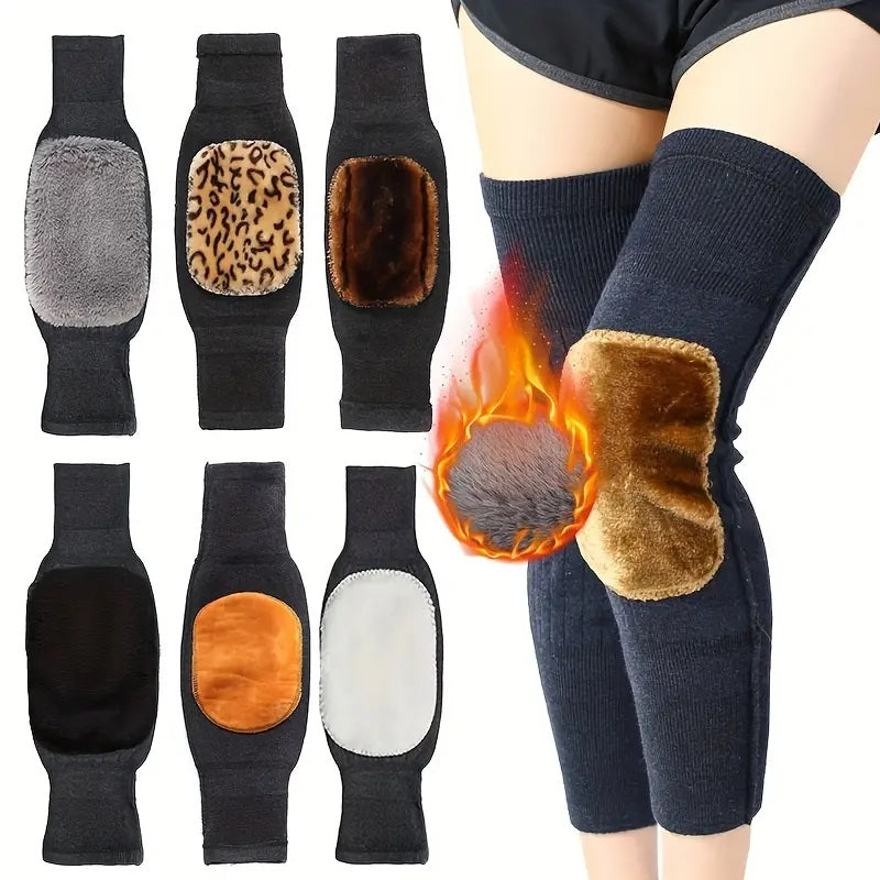 1Pair Unisex Cashmere Winter Knee Brace Thermal Leg Knee Warmer Sleeve Support Protector