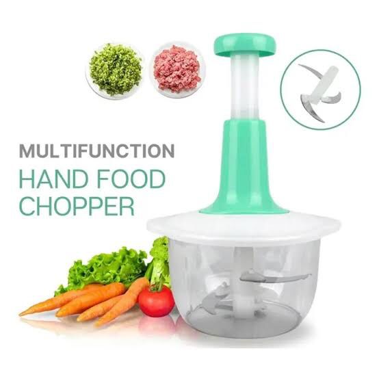 Manual Hand Push Chopper | Multi-functional Vegetable Meat Grinder, Grater, Chopper – 2 Liter (random Color)