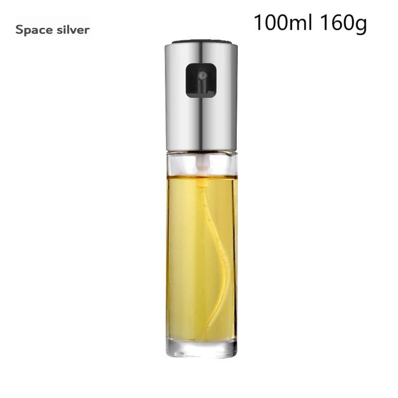 1pc 100ML Olive Oil Sprayerl, Stainless Steel Spray Bottle Spray, Kitchen Cooking Oil Spray, Glass Oil Can