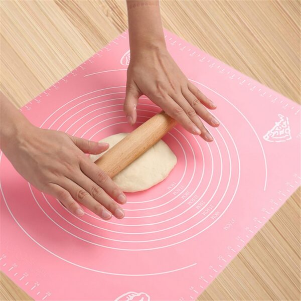 Silicone Baking Mat With Measurements Heat Resistant Cookie Sheet Oven Liner | Non Stick Flour Rolling Mat | Baking Mat Kneading Dough Pad – 40*50cm (random Color) Jiya Chic