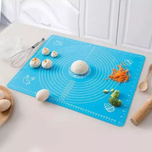 Silicone Baking Mat With Measurements Heat Resistant Cookie Sheet Oven Liner | Non Stick Flour Rolling Mat | Baking Mat Kneading Dough Pad – 40*50cm (random Color) Jiya Chic